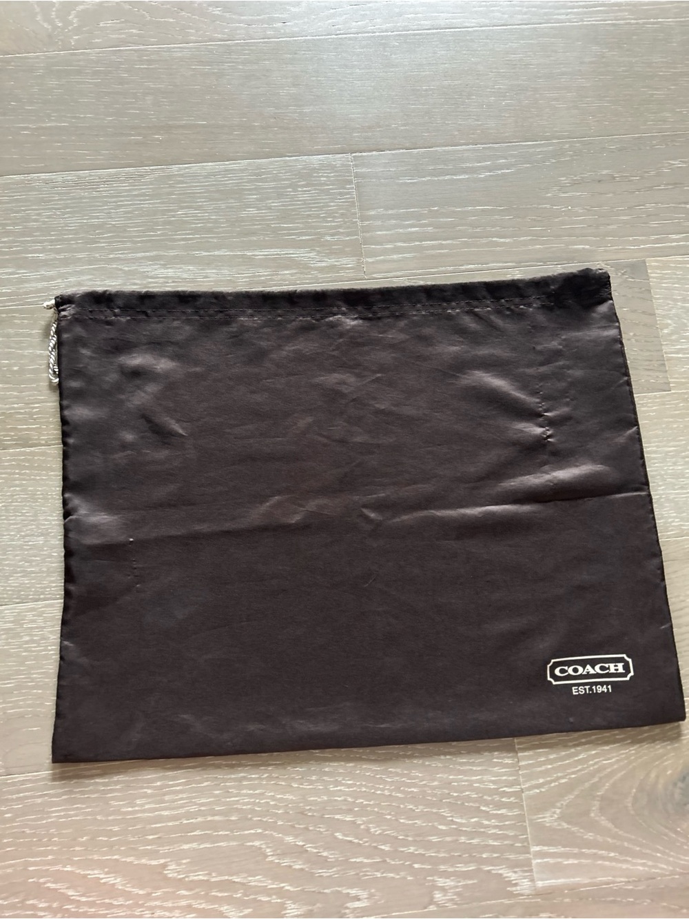 coach black satin dust bag